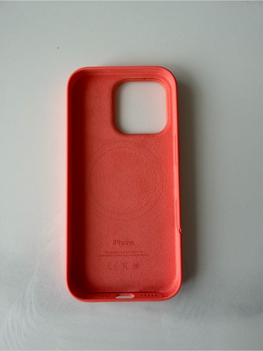 Apple Silicone iPhone Case in Coral